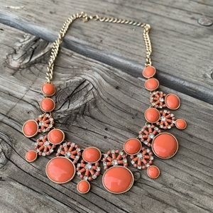 Banana Republic Orange/gold statement necklace